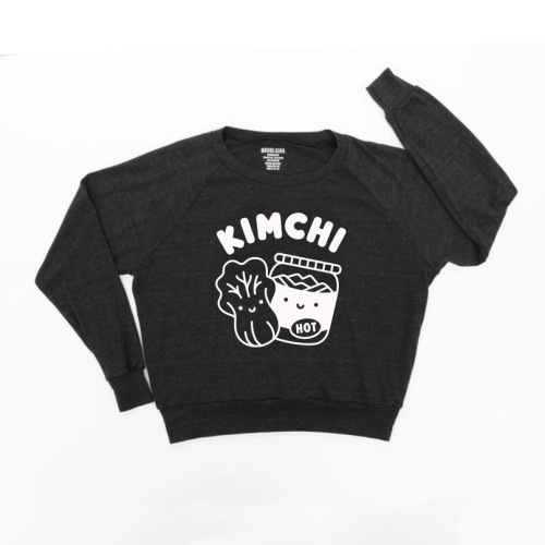 (SALE!!!) Kawaii Kimchi Women's Lightweight Pullover - Charcoal