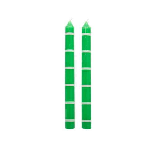 Pack of 2 Long Emerald Candles
