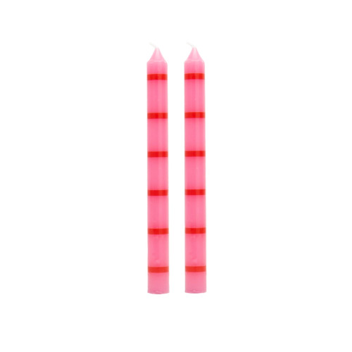 Pack of 2 Long Ruby Candles