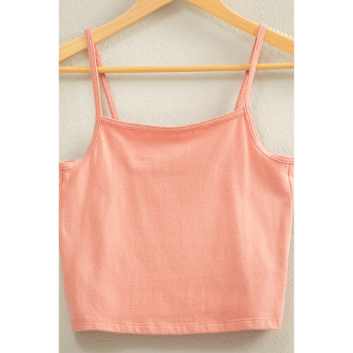 Basic Cropped Cami - Teak Rose