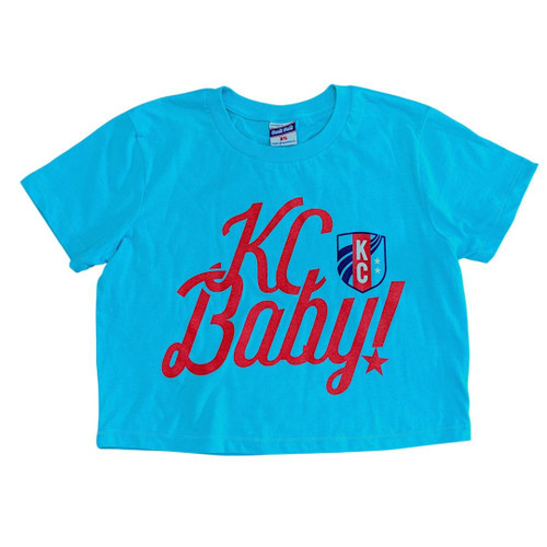 Charlie Hustle KC Baby Crop Tee - Teal