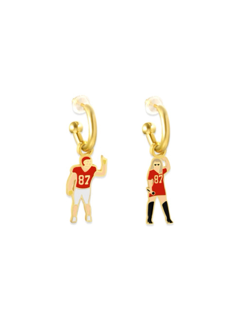 EB and Co. Kansas City #87 Tight End & Taylor Swift Huggie Hoop Earring