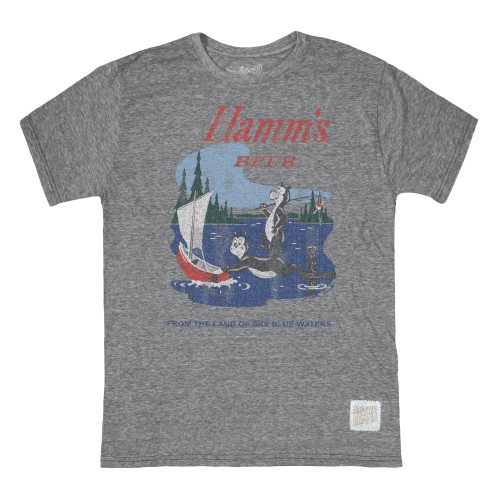 Retro Brand Hamm's Beer Land of Sky Blue Waters Tee - Heather Grey Retro Brand Hamm's Beer Land of Sky Blue Waters Tee - Heather Grey