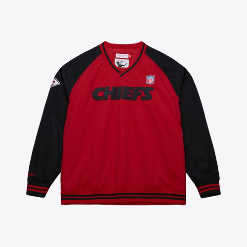 Mitchell & Ness Kansas City Chiefs Vintage Nylon Pullover - Red/Black Mitchell & Ness Kansas City Chiefs Vintage Nylon Pullover - Red/Black
