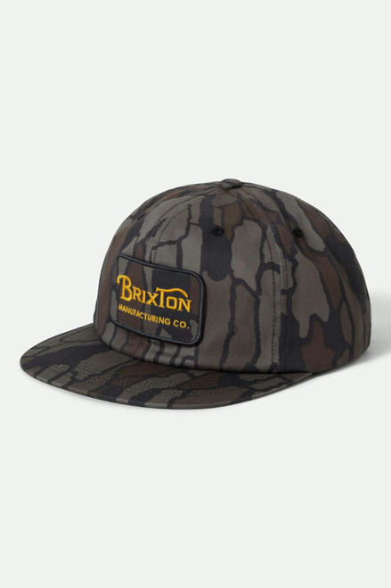 Brixton Grade Snapback Hat - Bark Camo