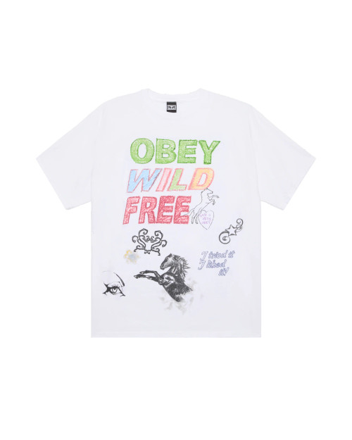 Obey Wild Free T-Shirt - White