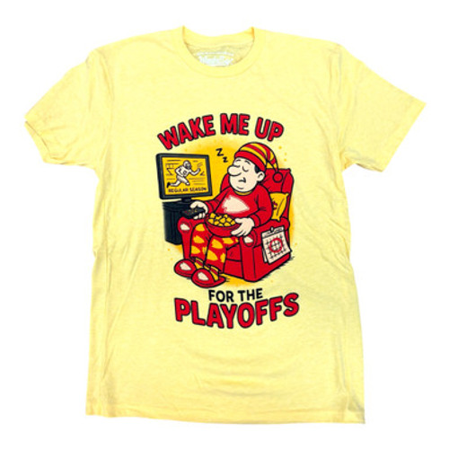 Wonderboy Apparel Wake Me For The Playoffs Tee - Yellow
