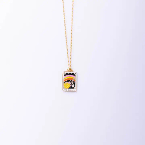 Yellow Owl Workshop Tarot Empress Pendant Necklace - 22k Gold Gilded Jewelry