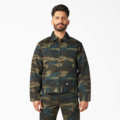 Dickies Men's Insulated Eisenhower Jacket - Hunter Green Camo Dickies Men's Insulated Eisenhower Jacket - Hunter Green Camo