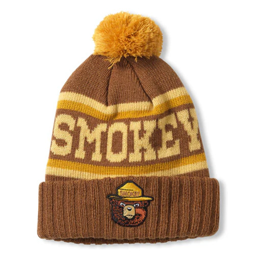 American Needle Pillow Line Knit Pom Pom Beanie Smokey Bear - Brown American Needle Pillow Line Knit Pom Pom Beanie Smokey Bear - Brown