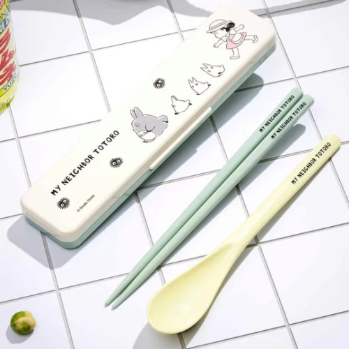 My Neighbor Totoro Chopstick and Spoon with Case - Marching