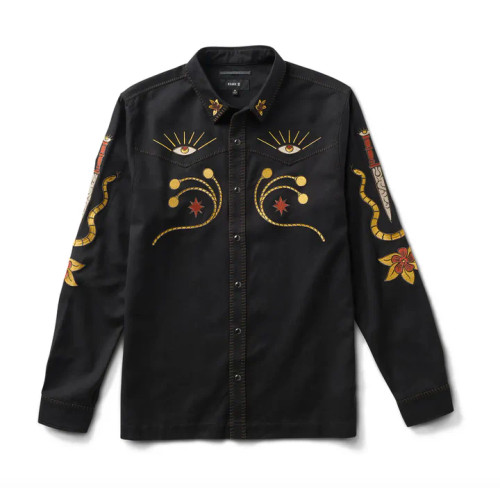 Roark Gaucho Range Long Sleeve Button Up Shirt - Black
