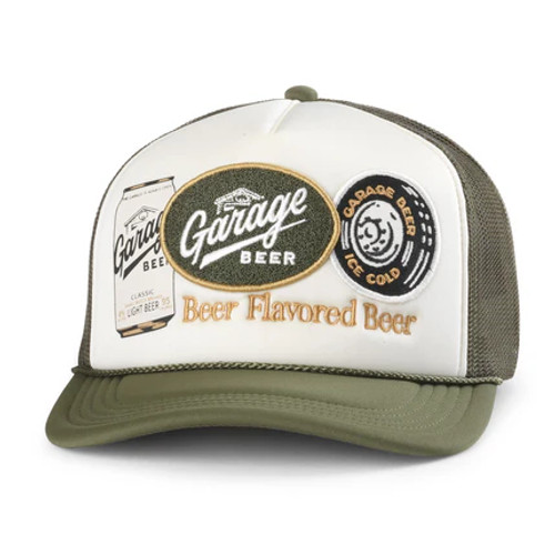 American Needle Garage Beer Roscoe Iconic Foamy Hat - Olive/Ivory American Needle Garage Beer Roscoe Iconic Foamy Hat - Olive/Ivory