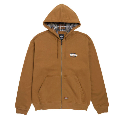 Dickies × Thrasher Zip Up Hoodie - Brown Duck Dickies × Thrasher Zip Up Hoodie - Brown Duck