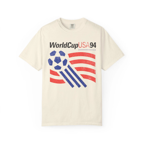 Retro World Cup USA 94 Soccer T-Shirt - Ivory