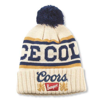 American Needle Pillow Line Knit Pom Pom Beanie - Coors Banquet