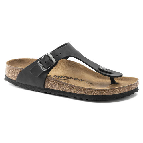 Birkenstock Gizeh Leather Sandal - Black