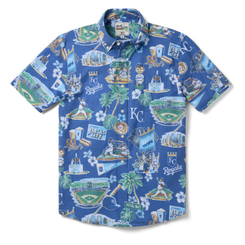 Reyn Spooner MLB® Kansas City Royal Scenic Performance Button Front - Scenic