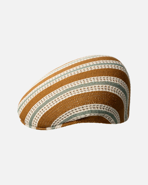 Kangol Resort Stripe 504 Hat - Rustic Caramel Multi
