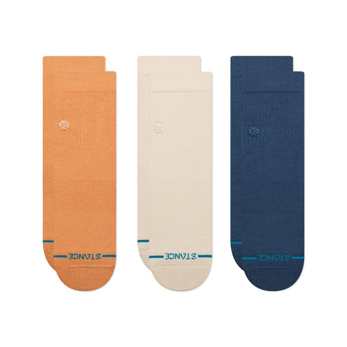 Stance Icon Quarter 3-Pack Socks - Mango
