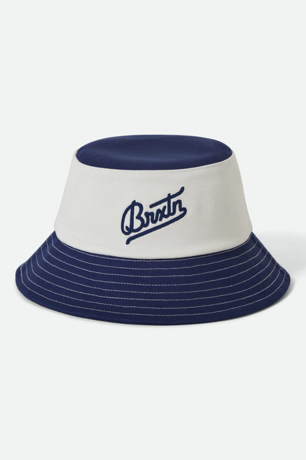 Brixton Eldon Packable Bucket Hat - Midnight Blue / Off White