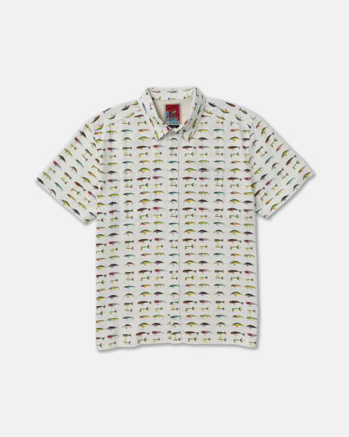 RVCA Tackle Shop Short Sleeve Button Up Shirt - Wheat