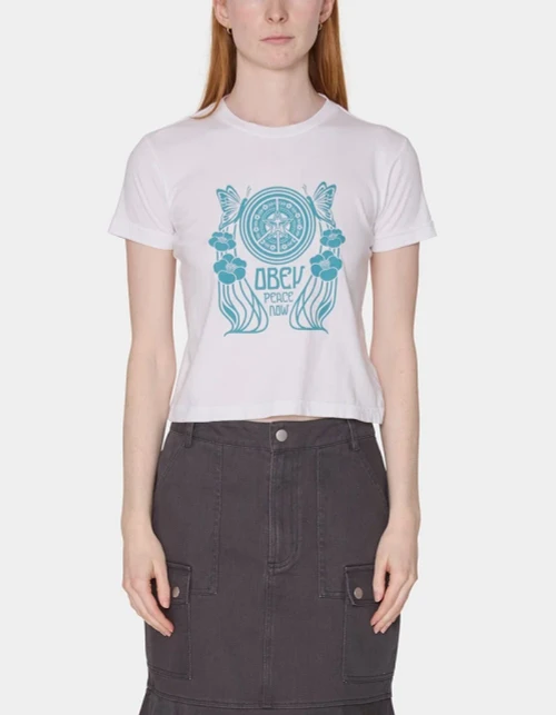 Obey Peace Now Butterfly Tee - White