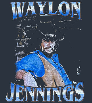 Officially Licensed Waylon Jennings - Faded Brick
