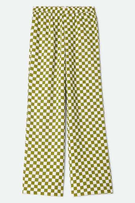 Brixton The Lola Lounge Pant - Sublime Green Checkerboard