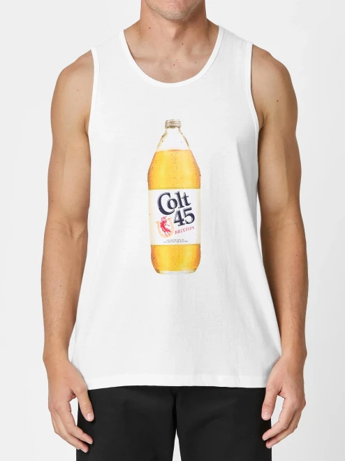 Brixton x Colt 45 OZ Tank Top - White