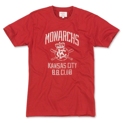 American Needle Kansas City Monarchs Brass Tacks Tee Shirt  - Cardinal