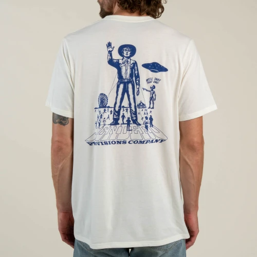 Sendero Provisions Co. Cowboy Lift Off T-Shirt - Vintage White/Navy