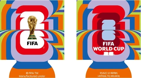 FIFA World Cup 26 Emblem Koozie - Rainbow