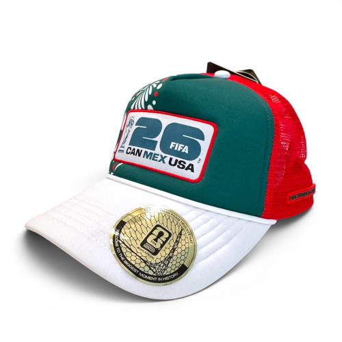 FIFA World Cup 26 T2 Foam Trucker Mexico DEV Pattern Hat - Green/Red/White