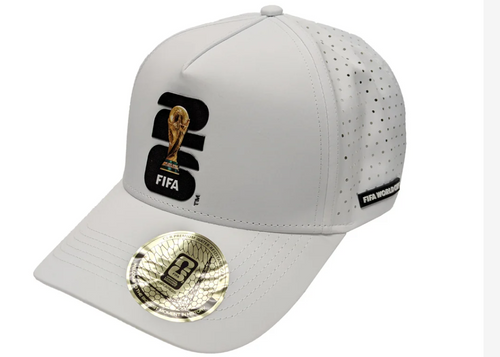 FIFA World Cup 26 C3-R Premium Water Resistant Trophy Hat - White