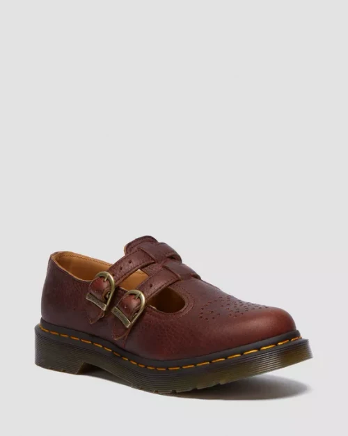 Dr Marten's 8065 Ambassador Leather Mary Jane Shoe - Cashew