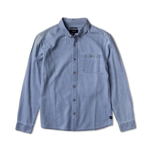 Roark Scholar Chambray Button Up Shirt - Bleached