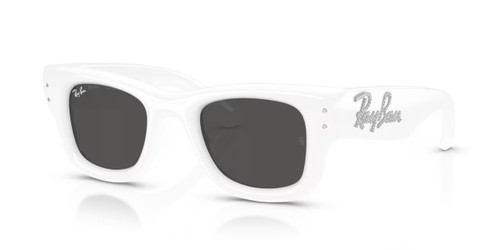 Ray-Ban Wayfarer Puffer Crystal Edition Sunglasses - Polished White And Strass / Ultra Black