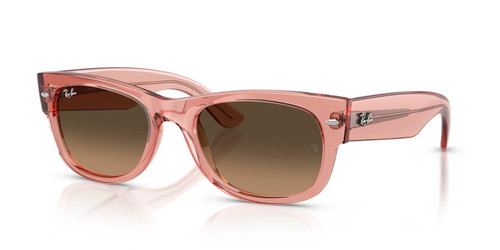 Ray-Ban Mega Wayfarer II Sunglasses RB0823S - Transparent Pink / Light Brown Gradient Black
