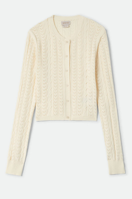 Brixton Bixby Lightweight Cardigan - Wax Paper