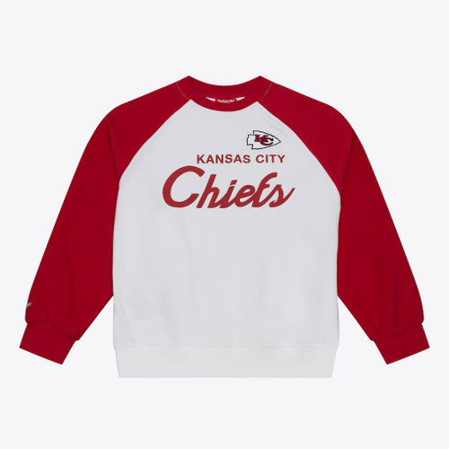 Mitchell & Ness NFL Women's Head Coach Lightweight Raglan Crew Kansas City Chiefs -  White / Scarlet