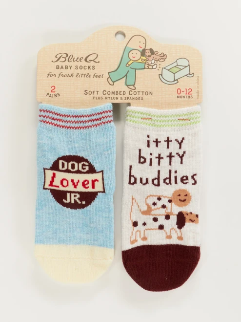 Blue Q Baby Socks - Dog Lover/Buddies