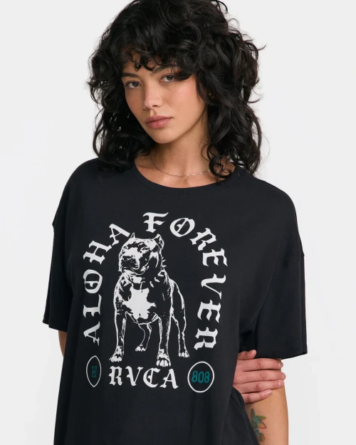 RVCA Kahu Oversized Tee - Black