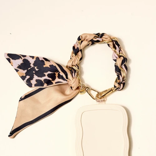 Call Me Later Phone Scarf–Cheetah