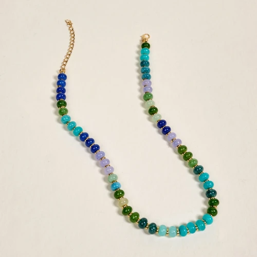 Stone Candy Necklace–True Blues