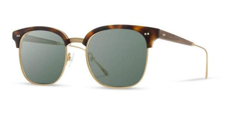 Shwood Shwood Foster Sunglasses - Brindle & Matte Gold/Walnut/G15