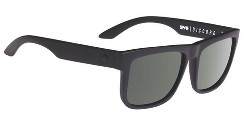 Spy Discord Sunglasses - Soft Matte Black/HD Plus Grey Green Polarized