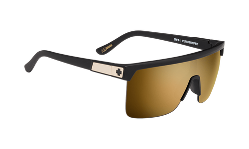 Spy Flynn 50/50 Sunglasses - 25 Anniversary Black Gold/HD Plus Bronze with Gold Spectra Mirror