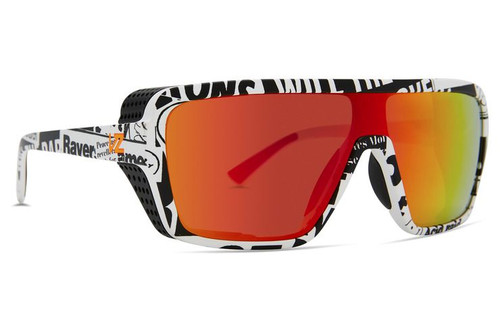 (SALE!!!) VonZipper Defender Sunglasses - House Riot Satin/Grey Fire chrome