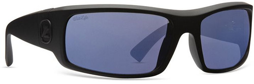 VonZipper Kickstand Sunglasses - Black Satin/Blue Flash Polarized
